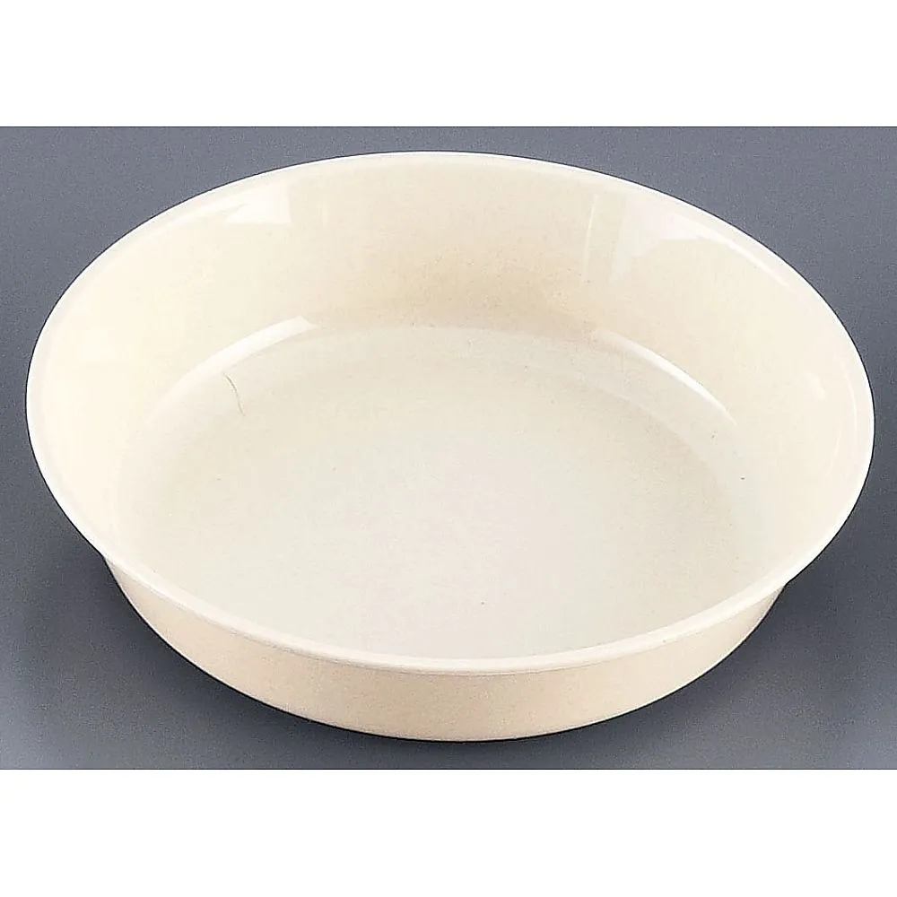 62-6858-53　［Discontinued］Antibacterial Leisure Dish Deep Dish (Large) Ivory (1P)
