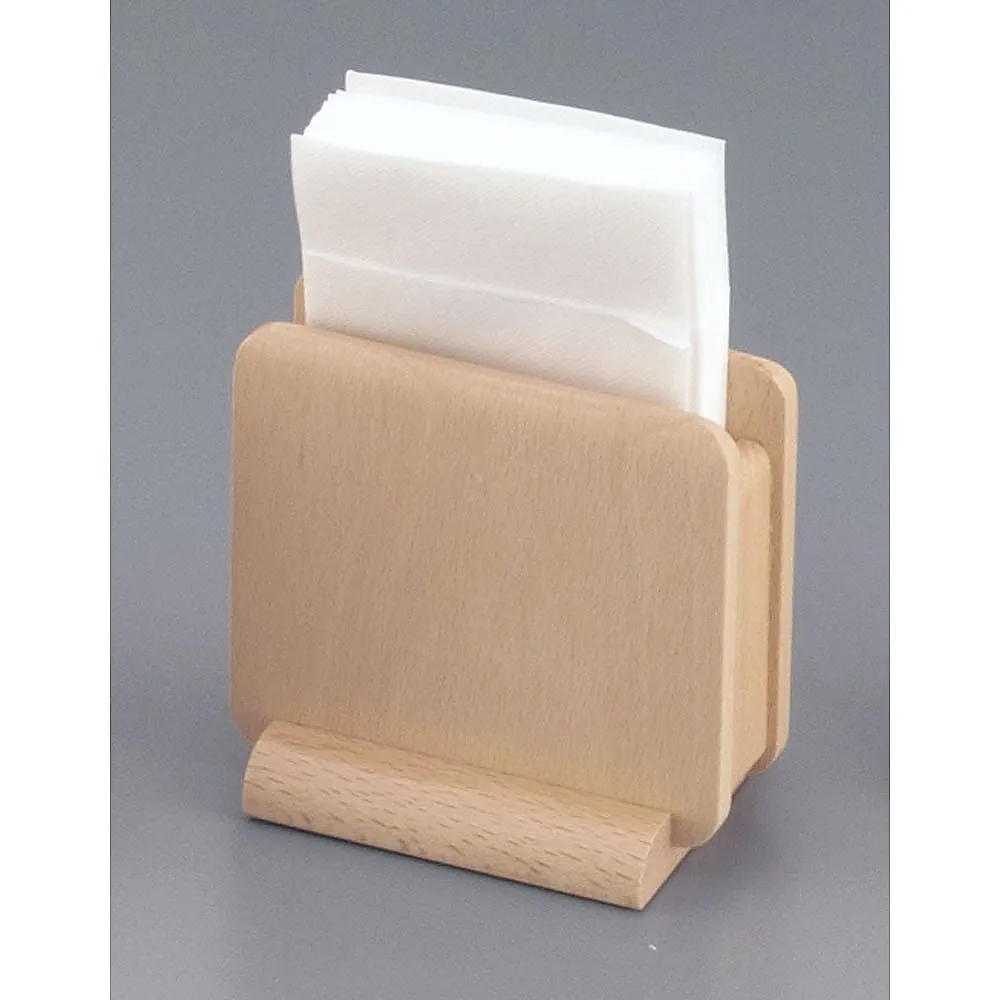 62-6758-92　［Discontinued］Wooden Nafkin Stand (Natural)　15221