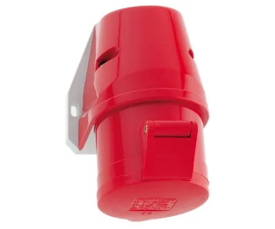 63-9689-44　Bals IP44 Red Wall Mount 3P+E Industrial Power Socket, Rated At 32A, 415 V　11922