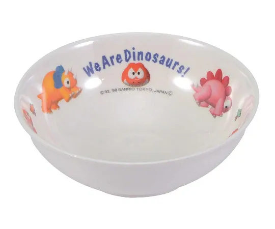 63-7201-77　［Discontinued］Melamine Children's Tableware Dinosoise Ramen Rice Bowl MC-11D　0382350