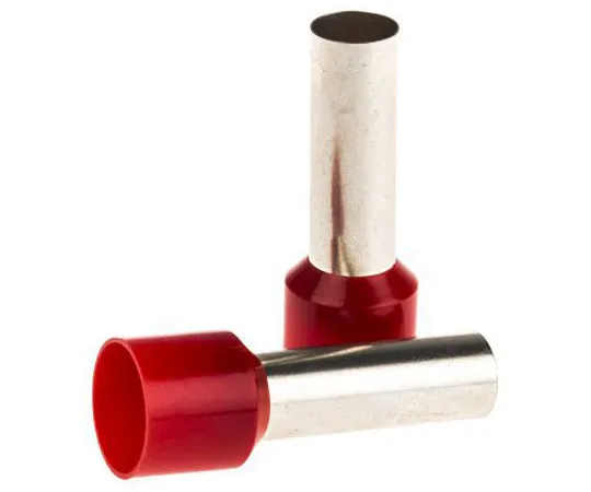 63-8360-12　JST FWE Series Insulated Crimp Bootlace Ferrule, 16mm Pin Length, 8.3mm Pin Diameter, 35mm² Wire Size, Red　FWE35-16