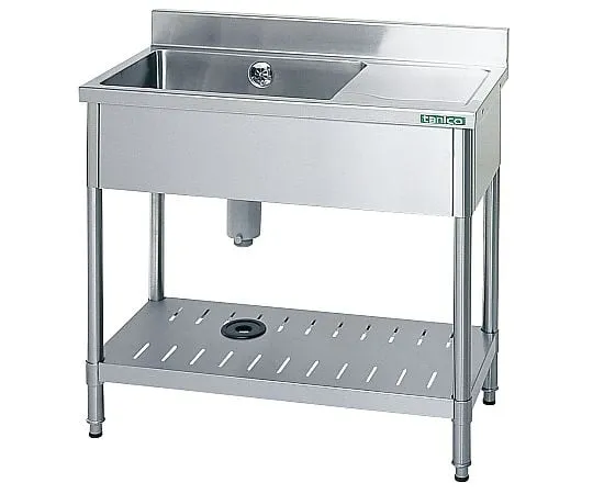 62-6508-08　［Discontinued］18-0 Single Tank Sink (With Back Guard) With Right　T-1SB-1045