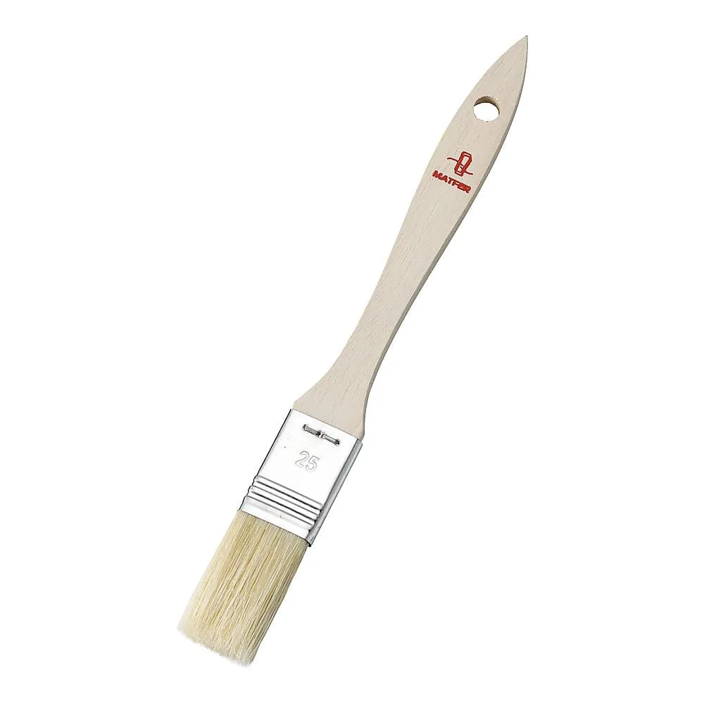 62-6555-69　［Discontinued］Matofa Pork Hair Brush (Wooden Handle/Iron Metal Fittings) 2.5 cm　81232