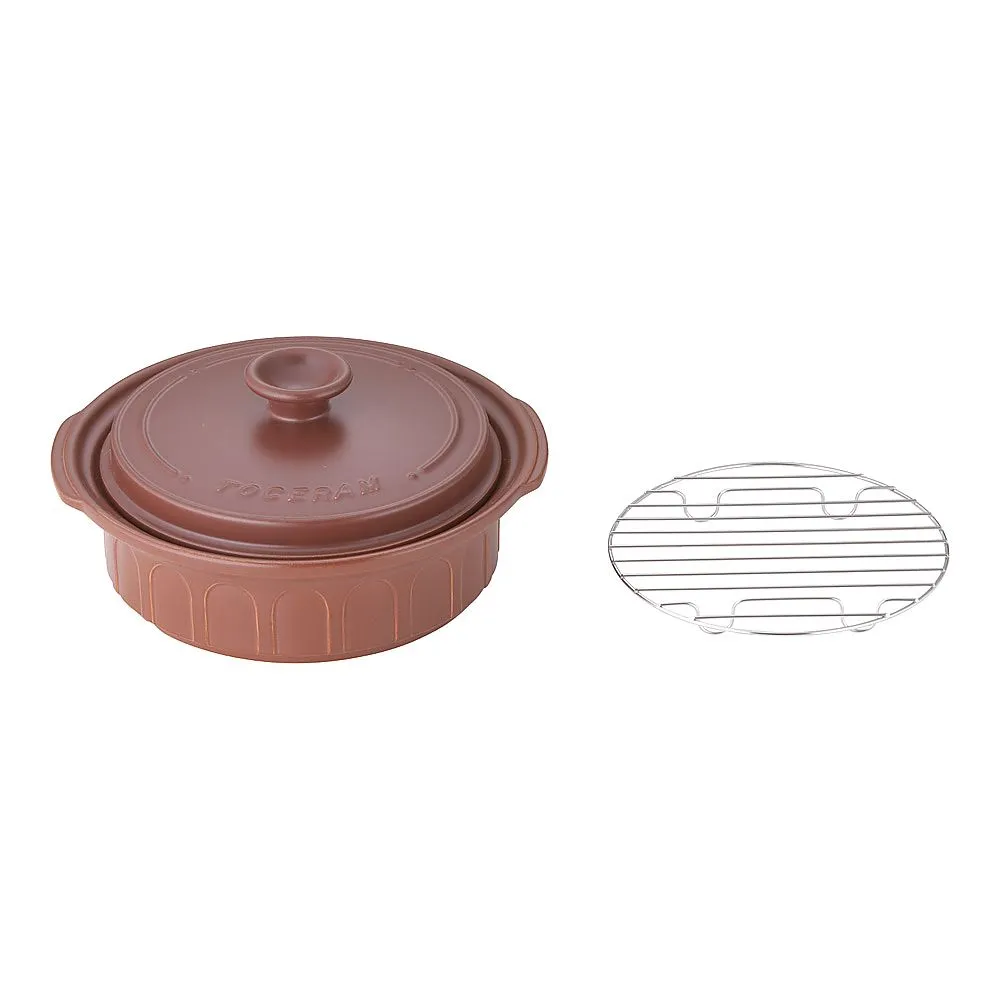 62-6350-29　［Discontinued］New Toe Serum Double Handpan Shallow 25 cm (Brown)　TSR-191AM-S