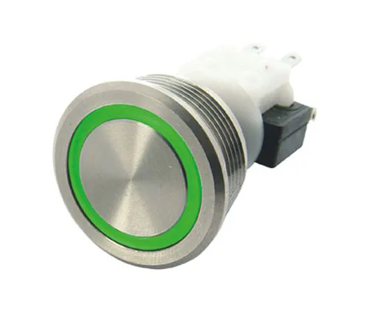 63-8355-91　ITW Single Pole Double Throw (SPDT) Momentary Blue LED Push Button Switch, IP67, 19.56 (Dia.)mm, Panel Mount, 28 V dc,　H48M-112B4044
