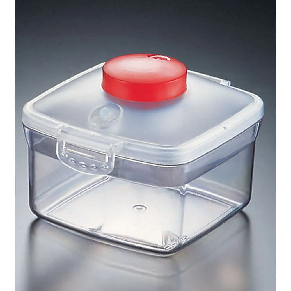 62-6391-88　［Discontinued］Push Vacuum Container Square NVMQ07 Small Red