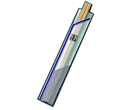 62-6650-85　［Discontinued］Spare Chopsticks Bag Piece Navy White Birch Genroku 20.5 cm (1 Case 100 Meals x 40 Pieces)
