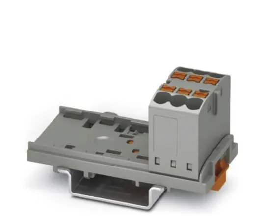 63-9680-52　Phoenix Contact PTFIX 6X2.5-NS35 GY Non-F***d Terminal Block, 6 Way/Pole, Push In Terminals, 26 → 12 AWG, 500 V　3273000