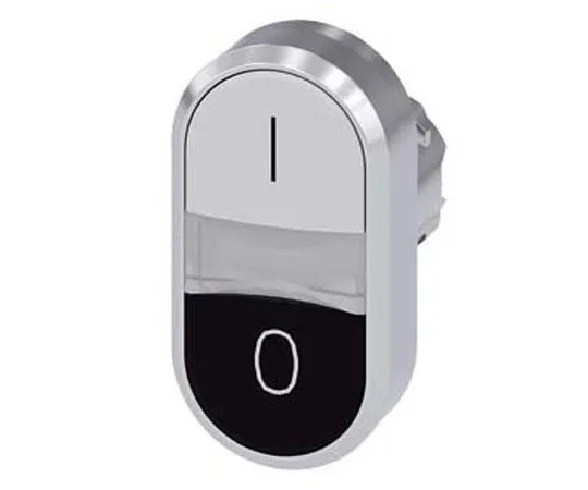 63-8436-92　Siemens SIRIUS ACT Series, Black, White Push Button, Momentary, 22.3mm Cutout　3SU1050-3AB61-0AK0