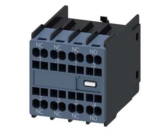 63-9682-24　Siemens Sirius Innovation 3RH29, NO/3NC (4), Auxiliary Switch Block, Snap-On, 10 A　3RH2911-2HA13