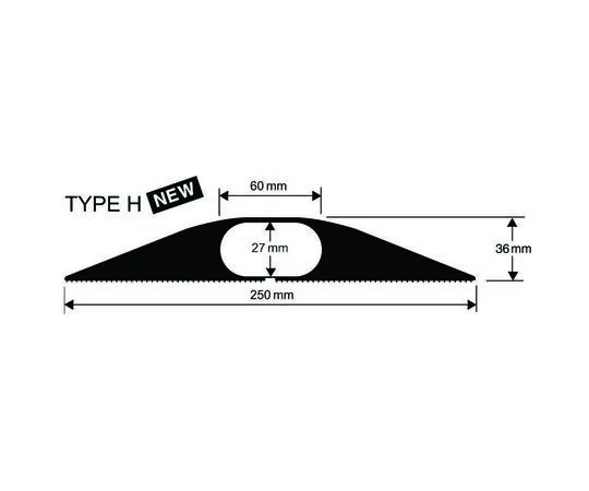 64-0325-87　Vulcascot Cable Cover, 27 x 60mm (Inside dia.), 250 (Bottom) mm, 60 (Top) mm x 1.5m, Black　26101328