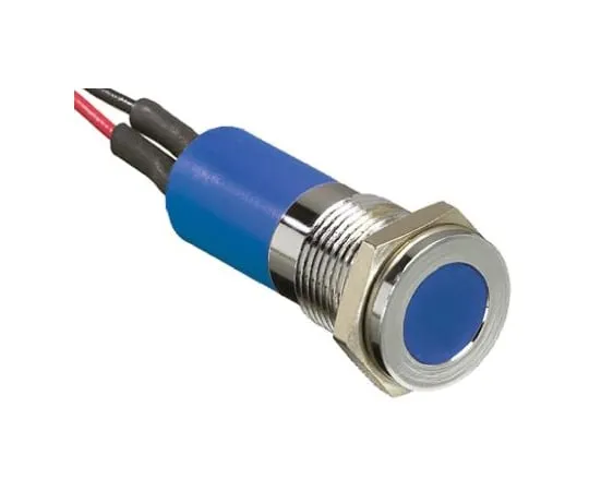 64-0307-52　RS PRO Blue Indicator, 6 → 36 V dc, 14mm Mounting Hole Size, Lead Wires Termination, IP67　703-9083