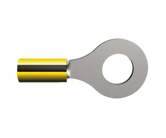 64-0342-13　TE Connectivity PLASTI-GRIP Series Insulated Crimp Ring Terminal, M10 Stud Size, 1mm² to 2.6mm² Wire Size, Black, Yellow　34826