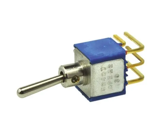 64-0262-95　Apem Double Pole Single Throw (DPST) Toggle Switch, Latching, PCB　5246WCDB