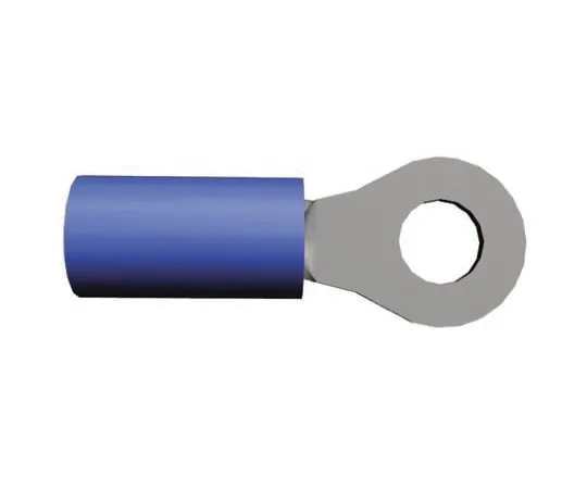 64-0221-34　TE Connectivity PLASTI-GRIP Series Insulated Crimp Ring Terminal, M4 Stud Size, 1mm² to 2.6mm² Wire Size, Blue　328527