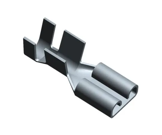 64-0221-76　TE Connectivity FASTON .250 Series, Uninsulated Crimp Quick Disconnect Terminal, 6.35 x 0.81mm Tab Size, 11.5 →　1-160305-6