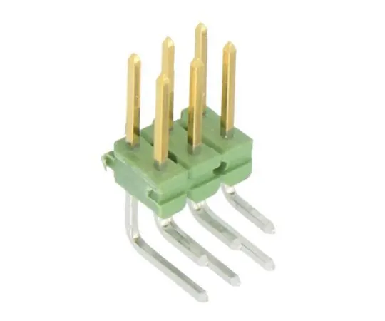 64-0224-79　TE Connectivity AMPMODU MOD II, 6 Way, 2 Row, Right Angle Pin Header　825457-3