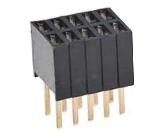 64-0225-16　HARWIN 1.27mm Pitch 10 Way 2 Row Straight PCB Socket, Through Hole, Solder Termination　M52-5100545