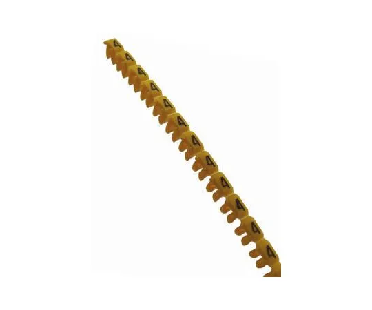 64-0311-95　Legrand CAB 3 Clip On Cable Marker, Pre-printed 4 0.8 → 2.2mm Dia. Range　0 381 04