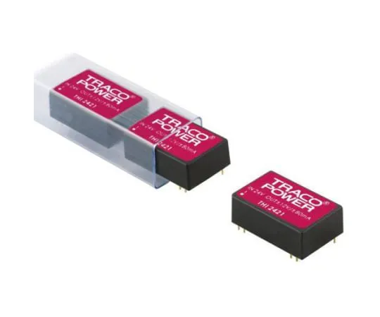 64-0278-96　TRACOPOWER THI 2W Isolated DC-DC Converter Through Hole, Voltage in 4.5 → 5.5 V dc, Voltage out ±12V dc　THI 0521
