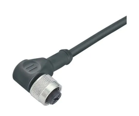 64-0314-35　Binder Right Angle M12 to Unterminated Cable assembly, 4 Core 2m Cable　79-3434-32-04