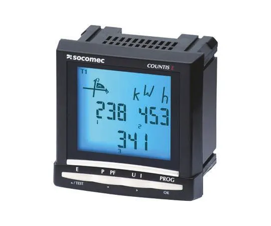 64-0338-93　Socomec Countis E53 LCD Digital Power Meter, 92mm x 92mm, 3 Phase　4850 3011