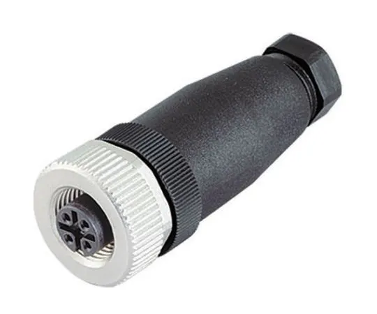 64-0324-12　Binder 713 Series M12 Cable Mount Connector, 3 contacts Plug　99-0430-158-04