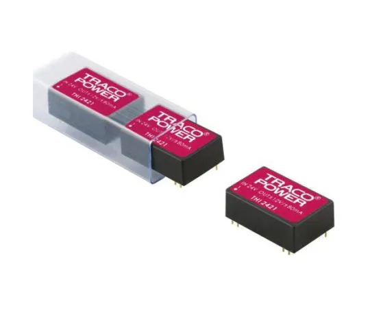 64-0279-03　TRACOPOWER THI 2W Isolated DC-DC Converter Through Hole, Voltage in 21.6 → 26.4 V dc, Voltage out 5V dc　THI 2411