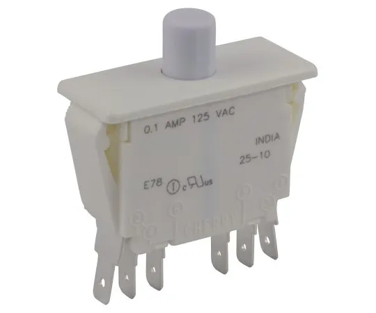 64-0318-55　Double Pole Double Throw (DPDT) Push Button Switch, 100 mA @ 125 V ac　E78-40A