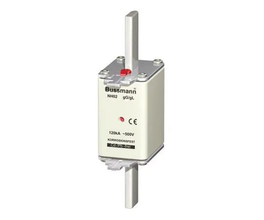 64-0307-12　Cooper Bussmann 63A 02 NH Centred Tag F***, gG - gL, 500V ac　63NHG02B