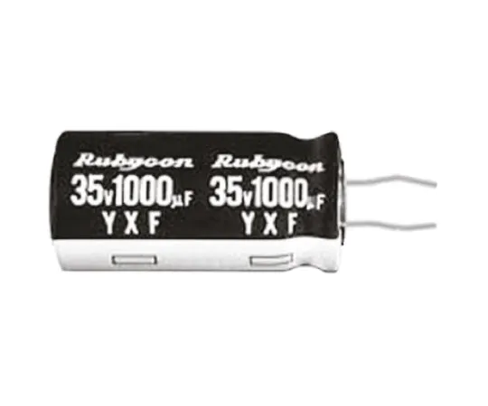 64-0306-53　Rubycon 2200μF 16V dc Aluminium Electrolytic Capacitor, Through Hole 12.5 (Dia.) x 25mm +105°C 12.5mm 5mm　16YXF2200MEFCKC12.5X25