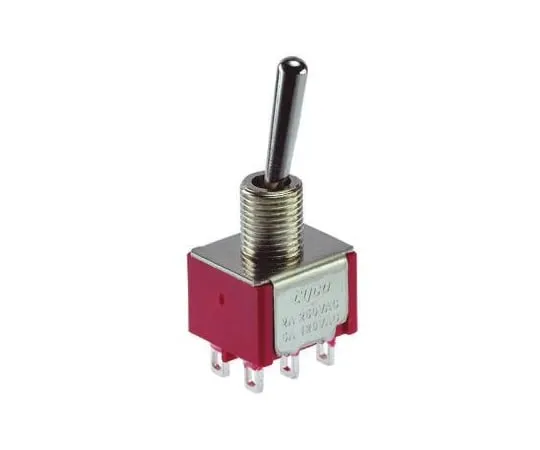 64-0344-28　TE Connectivity Double Pole Double Throw (DPDT) Toggle Switch, Latching, PCB　2-1825138-7