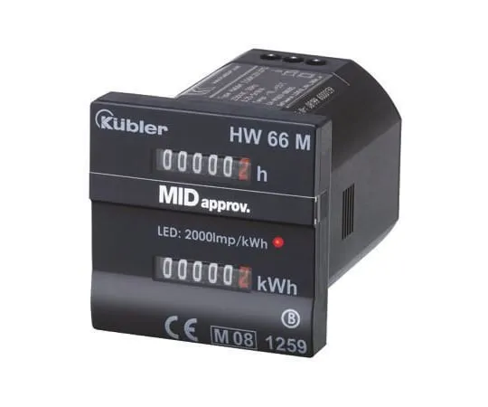 64-0308-04　Kubler Hour Counter, 12 digits, Screw Connection, 230 V ac　3.56M.201.075