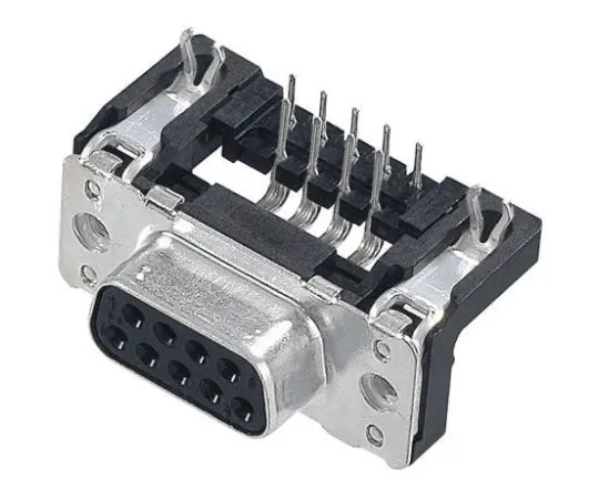 64-0264-91　Harting 37 Way Right Angle Through Hole PCB D-sub Connector Socket, 2.76mm Pitch, with 4-40 UNC Threaded Inserts,　09664526612
