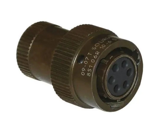 64-0247-10　Souriau 851 Series, 6 Way Cable Mount MIL Spec Circular Connector Plug, Pin Contacts,Shell Size 10, Bayonet Coupling,　85106E106P50