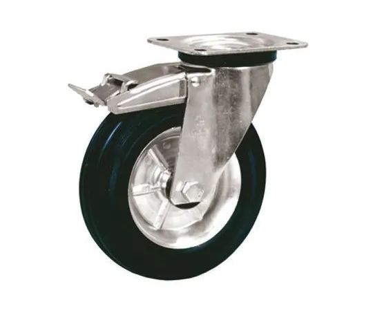 64-0272-08　LAG Braked Swivel Swivel Castor, 60kg Load Capacity, 80mm Wheel Diameter　12254  FR