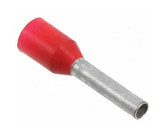64-0219-04　TE Connectivity Insulated Crimp Bootlace Ferrule, 8mm Pin Length, 1.4mm Pin Diameter, 1mm² Wire Size, Red　966067-9