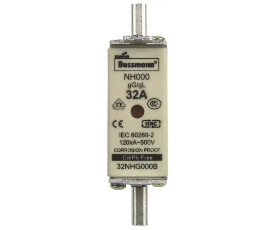64-0306-94　Cooper Bussmann 32A 000 NH Centred Tag F***, gG - gL, 500V ac　32NHG000B