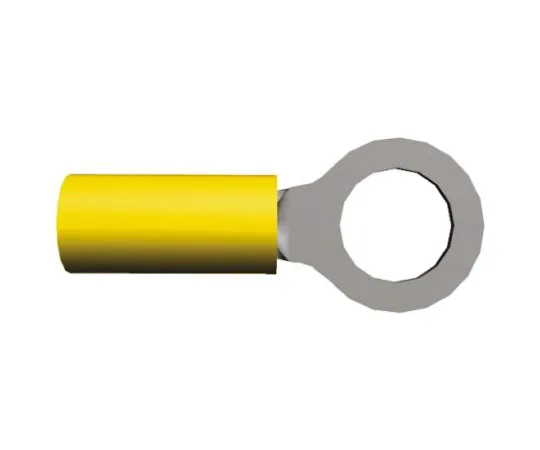 64-0221-03　TE Connectivity PIDG Series Insulated Crimp Ring Terminal, M8 Stud Size, 2.7mm² to 6.6mm² Wire Size, Yellow　160298