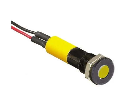 64-0280-83　RS PRO Yellow Indicator, 2 V dc, 6mm Mounting Hole Size, Lead Wires Termination, IP67　700-1849