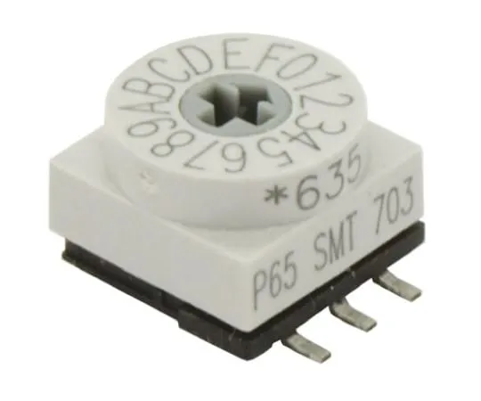 64-0267-51　10 Way Surface Mount DIP Switch, Rotary Flush Actuator　P65SMT101