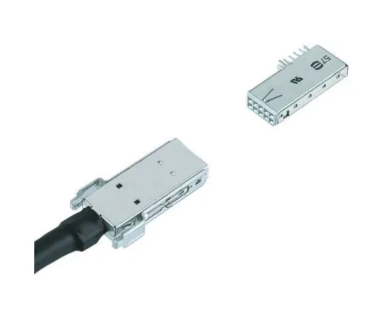 64-0269-45　Harting Har-Link Series 2mm Pitch 10 Way Right Angle PCB Socket, Through Hole, Solder Termination　27211218000