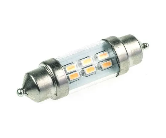 64-0313-78　LED Car Bulb 10.2 (dia) x 37 (h) mm 37 mm Cool White 12 V ac/dc 42 mA 10.2mm 45 lm　LE-0909-11CW