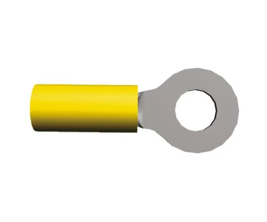 64-0221-05　TE Connectivity PIDG Series Insulated Crimp Ring Terminal, M6 Stud Size, 2.6mm² to 6.6mm² Wire Size, Yellow　165028