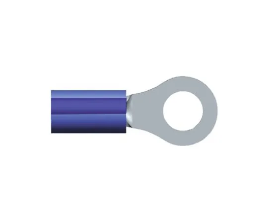 64-0339-59　TE Connectivity PIDG Series Insulated Crimp Ring Terminal, M6 (1/4) Stud Size, 1mm² to 2.6mm² Wire Size, Blue　2-320563-3