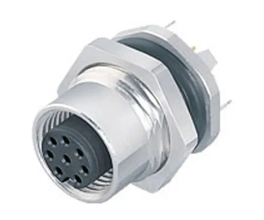 64-0324-60　Binder 713 Series M12 Panel Mount Connector, 8 contacts Socket　09-3482-500-08