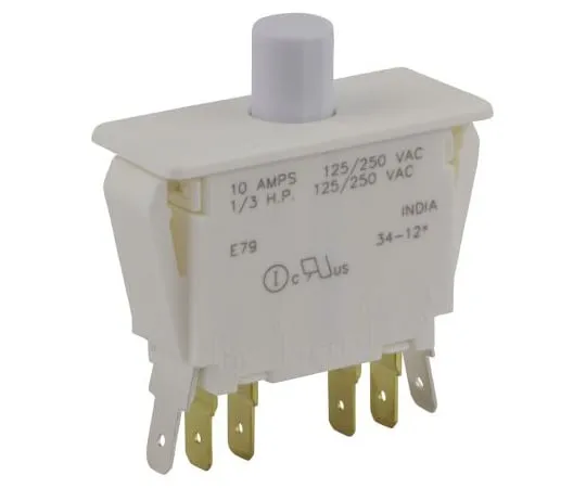 64-0318-56　Double Pole Double Throw (DPDT) Push Button Switch, 10 A @ 250 V ac　E79-40A
