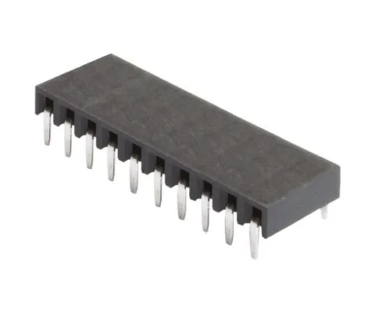 64-0225-82　HARWIN 2.54mm Pitch 10 Way 1 Row Right Angle PCB Socket, Through Hole, Solder Termination　M20-7891046