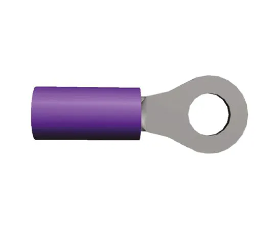 64-0342-07　TE Connectivity PIDG Series Insulated Crimp Ring Terminal, M3.5 Stud Size, 0.4mm² to 0.65mm² Wire Size, Purple, Red　152895