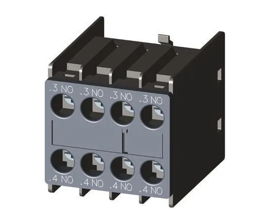 64-0315-01　Siemens Sirius Innovation 3RH2, 4NO (4), Auxiliary Contact, Snap-On, 6 A dc, 10 A ac　3RH2911-1FA40